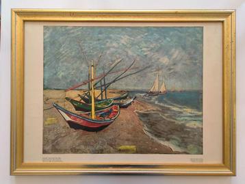 Reproductie door V. Van Gogh „Boten op het strand”