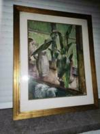 huile sur papier signe paul hermans, Antiek en Kunst, Ophalen of Verzenden
