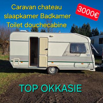 Caravan chateau slaapkamer Badkamer wc stacaravan camping 5m beschikbaar voor biedingen