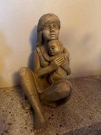 Statue en céramique de mère avec bébé, Comme neuf, Humain, Enlèvement