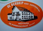 F: Sticker Café De Bergkip Westouter, Verzamelen, Ophalen of Verzenden, Zo goed als nieuw, Bedrijf of Vereniging