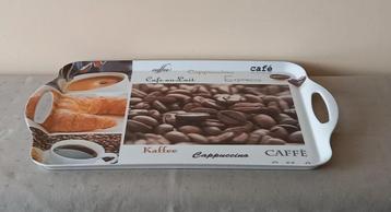 Dienblad met handvatten koffie., Huis en Inrichting, Woonaccessoires | Dienbladen, Ophalen, Zo goed als nieuw