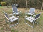 Tuinset vier stoelen., Tuin en Terras, Ophalen, Gebruikt, Aluminium, Bank