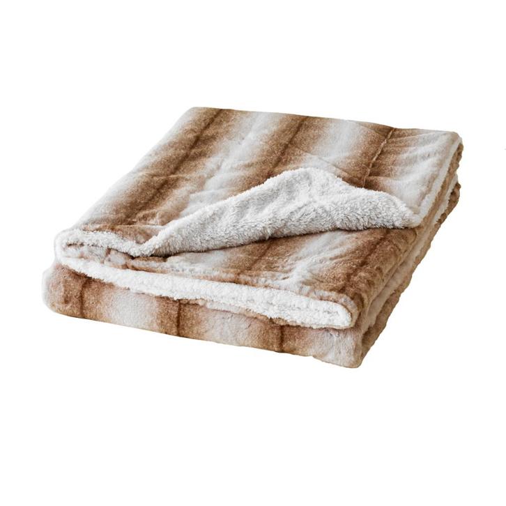 Plaids Cocooning Peau De Bête Beige plaid/fleece deken NIEUW, Huis en Inrichting, Woonaccessoires | Plaids en Woondekens, Nieuw