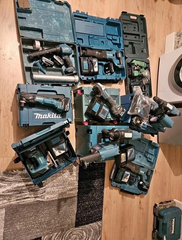 Makita, meerdere machines. Slijptollen, boormachines, Doe-het-zelf en Bouw, Gereedschap | Overige machines, Zo goed als nieuw