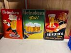 3 emaille heineken borden te koop, Verzamelen, Merken en Reclamevoorwerpen, Ophalen, Gebruikt, Reclamebord