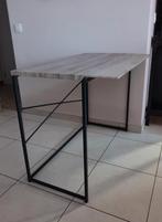 Bureau structure métal noir, table bois, Maison & Meubles, Bureau
