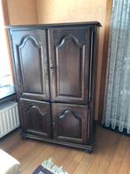 TV / Barkast vol hout met uitschuivend plateau, Antiek en Kunst, Antiek | Meubels | Kasten, Ophalen