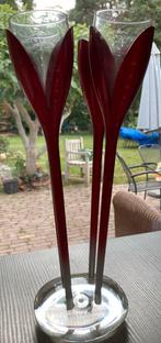 Moet Flower glazen in houder, Verzamelen, Ophalen of Verzenden