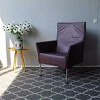 3x Montis Charly fauteuil - Aubergine, rvs frame