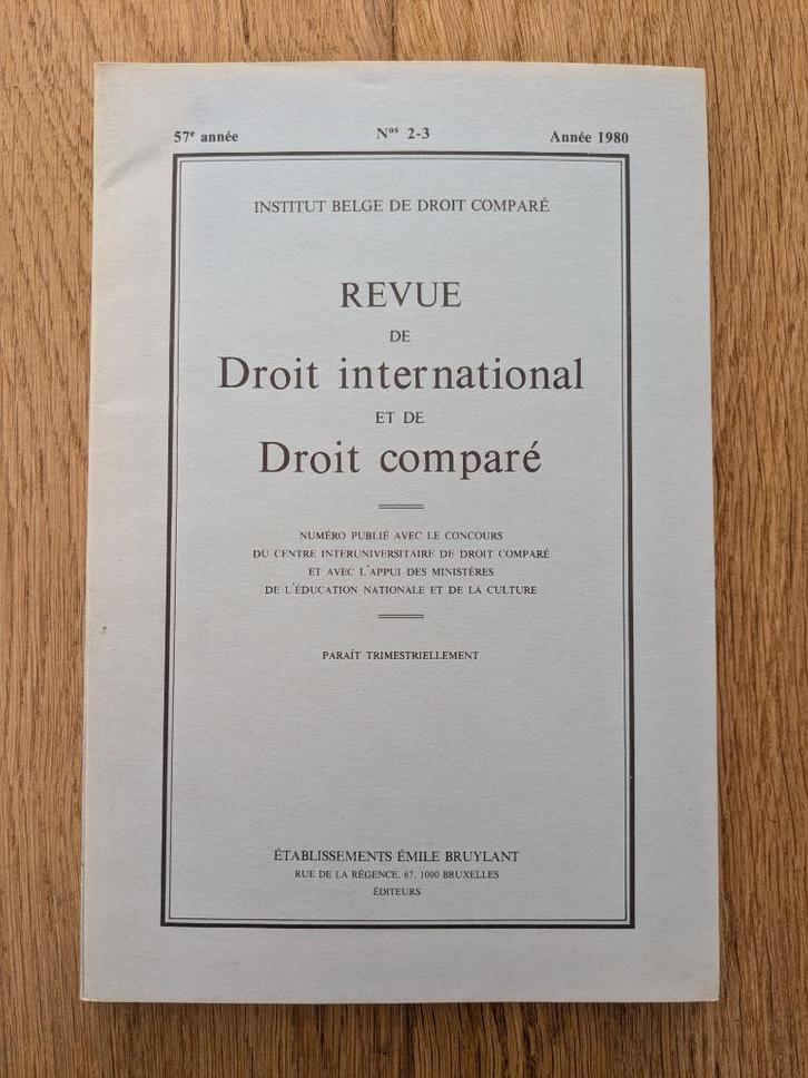 Revue de droit international et de droit comparé, Boeken, Studieboeken en Cursussen, Gelezen, Niet van toepassing, Ophalen of Verzenden