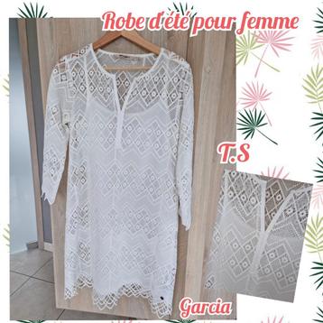 Robe d'été pour femme-blanc-Garcia-T.S