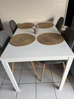Verstelbare eettafel 74x120 (180) 4-6 persoons in nieuwstaat, Ophalen, 50 tot 100 cm, Zo goed als nieuw, 150 tot 200 cm