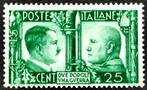Wapenbroederschap Hitler & Mussolini Italië 1941, Postzegels en Munten, Ophalen of Verzenden