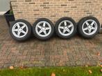 4 winterbanden op lichtmetalen velgen van DENZENT 225/55R16, Auto-onderdelen, Banden en Velgen, Ophalen, Gebruikt, Velg(en), 16 inch