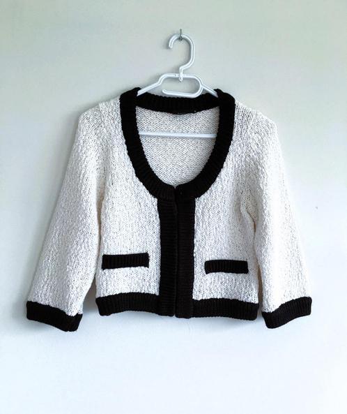 Fransa - Stijlvol Gebreid Vestje - S, Kleding | Dames, Truien en Vesten, Zo goed als nieuw, Maat 36 (S), Wit, Verzenden