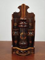 Vintage Old Whiskey dispenser in houten rek met 4 Longdrinks, Verzamelen, Glas en Drinkglazen, Ophalen of Verzenden, Zo goed als nieuw