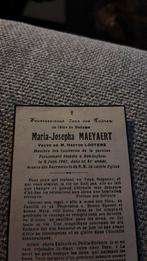 Maeyaert Maria-Josepha overleed 1961, Envoi, Image pieuse