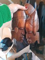 deux masque africain en bois, Ophalen of Verzenden