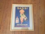 Oude reclame affiche Sassi op karton, Verzamelen, Ophalen of Verzenden