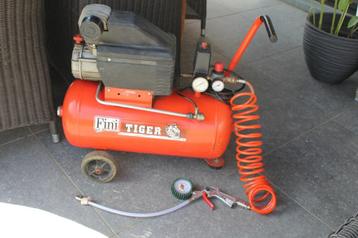 Compressor Fini Tiger 24Liter 8 -10Bar, Moins de 25 litres, Enlèvement, Mobile, 200 à 400 litres/min