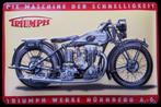 Reclamebord van Triumph Nurnberg in reliëf-(30x20cm)., Collections, Marques & Objets publicitaires, Envoi, Panneau publicitaire