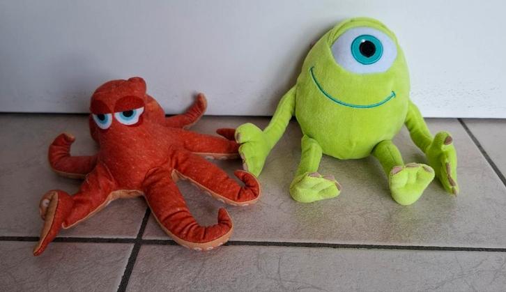2  knuffels/pluche van tekenfilms Disney - Pixar, Kinderen en Baby's, Speelgoed | Knuffels en Pluche, Zo goed als nieuw, Overige typen
