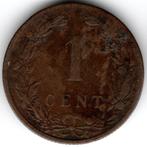 Nederland : 1 Cent 1901 KoninKrijk fout  KM#130 Schulman 969, Postzegels en Munten, Ophalen of Verzenden, Koningin Wilhelmina