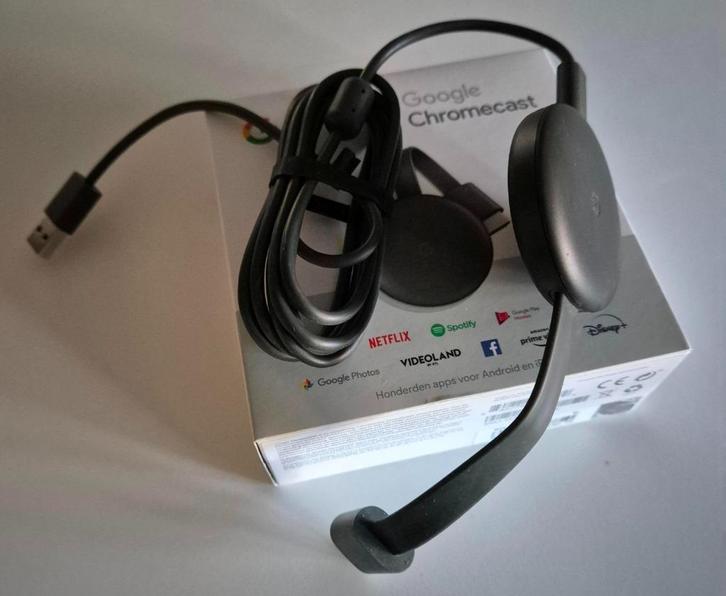 Google chromecast V3 als nieuw hdmi+usb en stroom, Audio, Tv en Foto, Mediaspelers, Zo goed als nieuw, Zonder harde schijf, HDMI