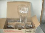 Glazen Coca Cola, wit reliëf, Ophalen of Verzenden, Nieuw, Frisdrankglas