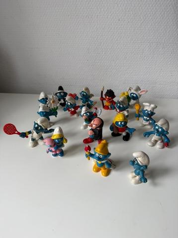 Set van 17 vintage smurfen  beschikbaar voor biedingen