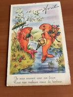 Postkaart aprilvissen-Jaren 50/60, Verzenden, 1940 tot 1960, Ongelopen, Feest(dag)