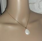 Ketting met hanger goud rvs met pareldruppel, Handtassen en Accessoires, Kettingen, Overige materialen, Verstelbaar, Verzenden