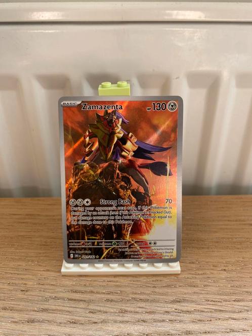 Zamazenta 201/182 - Pokemon kaart, Hobby en Vrije tijd, Verzamelkaartspellen | Pokémon, Nieuw, Losse kaart, Foil, Ophalen of Verzenden