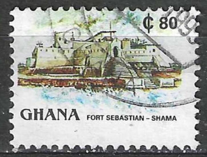 Ghana 1991 - Stampworld 1603 - Fort Sebastian - Shama (ST), Postzegels en Munten, Postzegels | Afrika, Gestempeld, Verzenden