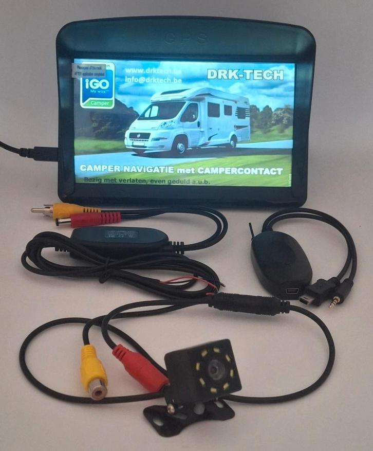 7' inch Auto, Camper GPS met Draadloze Achteruitrijcamera., Caravanes & Camping, Camping-car Accessoires, Neuf, Enlèvement ou Envoi