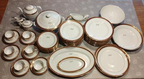 Authentiek porseleinservies uit Limoges - 60 stuks, Antiek en Kunst, Antiek | Servies compleet, Ophalen