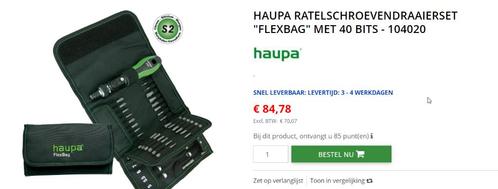 Haupa Ratelschroevendraaierset Flexbag met 40 bits NIEUW, Doe-het-zelf en Bouw, Gereedschap | Handgereedschap, Nieuw, Ophalen of Verzenden