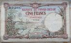 5 Francs 1924 (Stanleyville) Belgisch Congo / Zeer zeldzaam, Postzegels en Munten, Ophalen of Verzenden, Los biljet