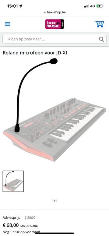 Microphone Roland JD XI pour synthétiseur 