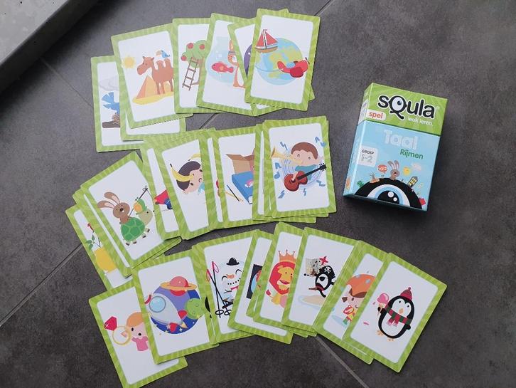 SQULA - Taal rijmen (educatief spel), Kinderen en Baby's, Overige Kinderen en Baby's, Zo goed als nieuw, Ophalen of Verzenden