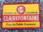 Ancienne tôle Eau de table gazeuse CLAIREFONTAINE 1948, Plaque émaillée, Utilisé, Enlèvement ou Envoi