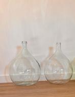 Buikfles dame jeanne 25 liter, helder glas - grote vaas, Huis en Inrichting, Woonaccessoires | Vazen, Ophalen, Gebruikt, Overige kleuren