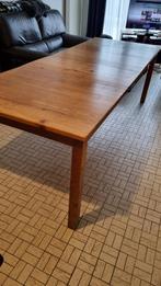 Eettafel + 6 stoelen + 4 hoezen/zeer goede prijs/IKEA-stijl, Huis en Inrichting, Ophalen, Gebruikt, Rechthoekig, Grenenhout