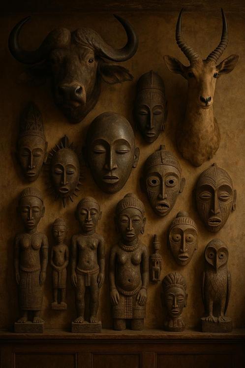 GEZOCHT afrikaanse kunst taxidermie rariteiten religie, Antiek en Kunst, Kunst | Niet-Westerse kunst, Ophalen of Verzenden
