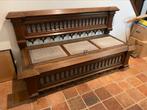 Houten bank met bergruimte. Ideaal voor in hall., Antiek en Kunst, Ophalen