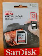 SD geheugenkaart 32 GB, Audio, Tv en Foto, Foto | Geheugenkaarten, Ophalen, 32 GB, Sandisk, Nieuw