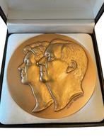 Médaille Albert Paola Roi Reine de Belgique Alasia Borghese, Timbres & Monnaies, Bronze, Enlèvement ou Envoi