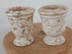 2 bloempotjes/vaasjes antieke look, Enlèvement ou Envoi, Comme neuf, Poterie, Intérieur