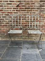 2 x klapstoel / tuinstoel metaal, landelijke stijl, Ophalen of Verzenden, Zo goed als nieuw, Metaal, Inklapbaar
